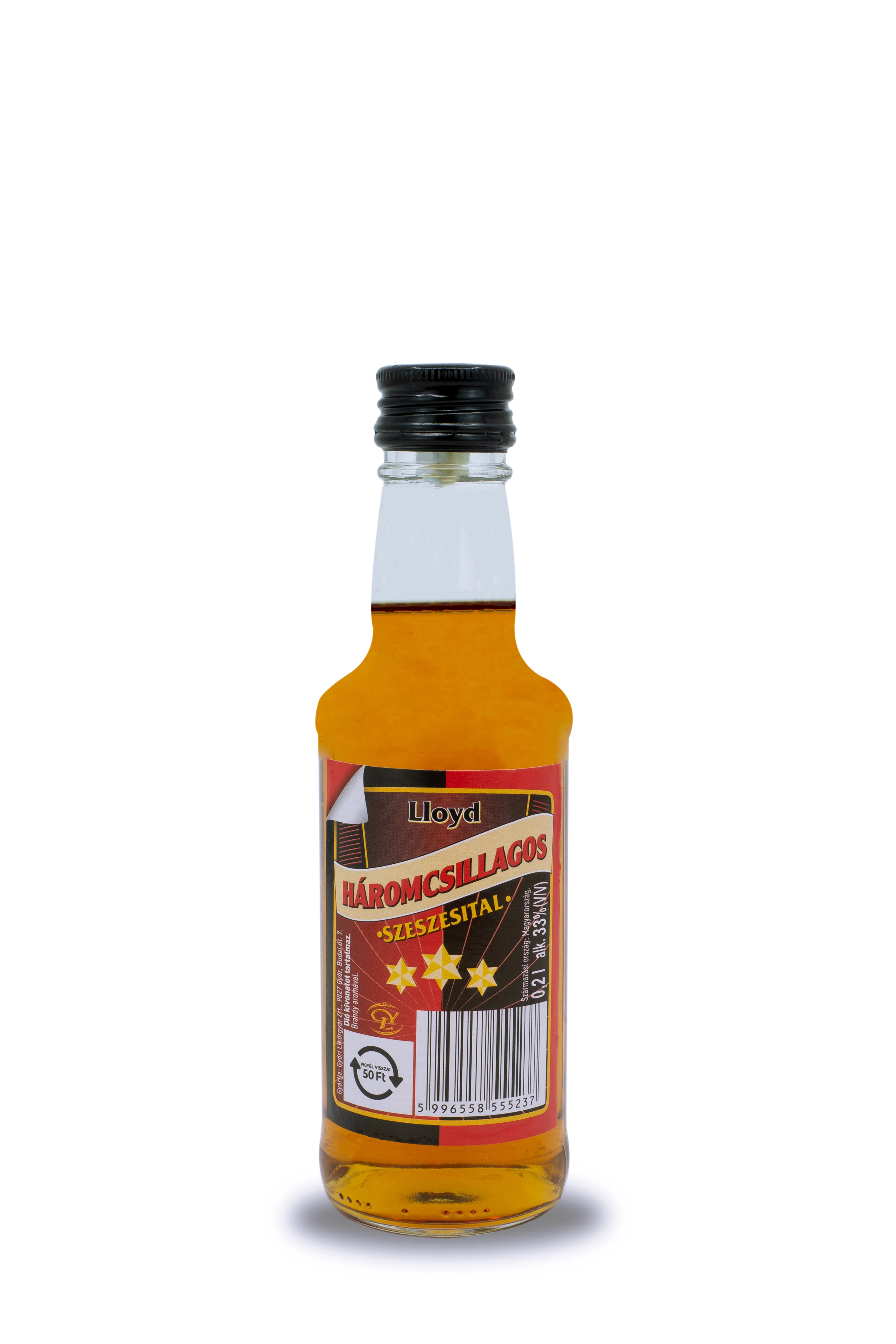 Lloyd Háromcsillagos szeszesital 33% 0,2l DRS