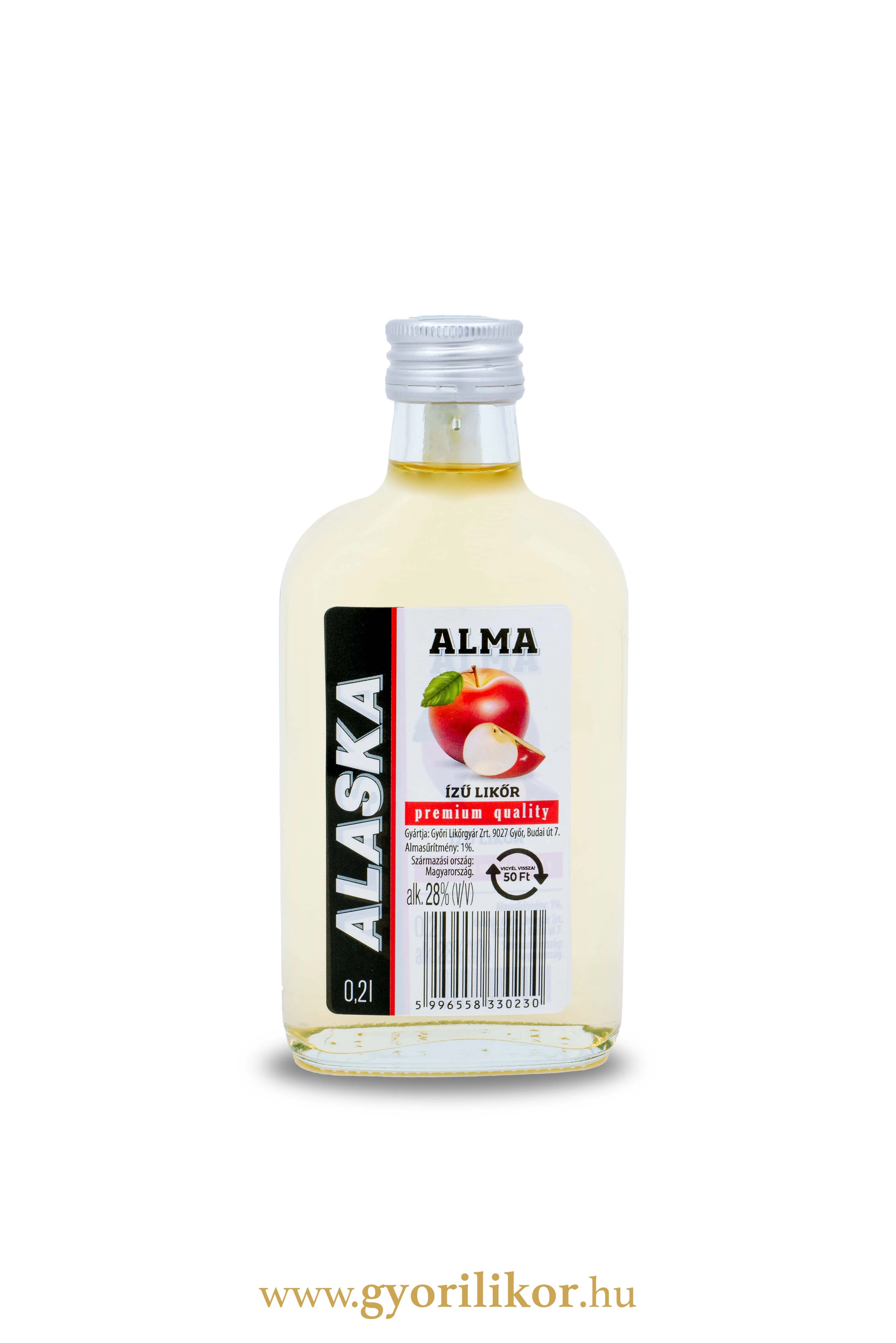 ALASKA alma ízű likőr 28% 0,2l DRS