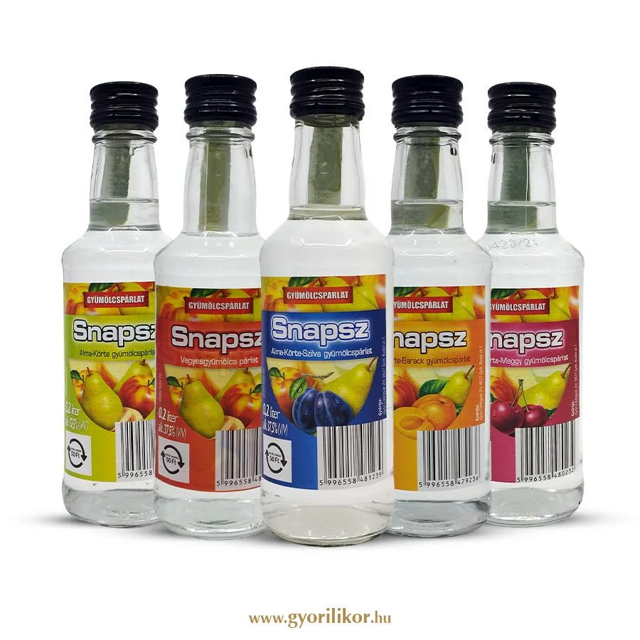 Snapsz Alma-körte-barack gyümölcspárlat 37,5% 0,2l DRS